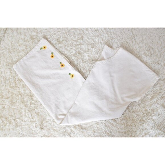 Vintage 80s Handmade Sunflower Muumuu Dress - Picture 8 of 10